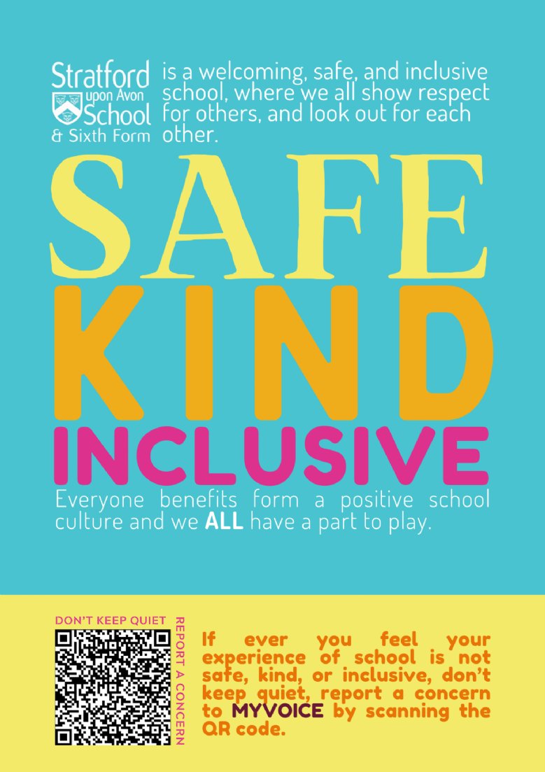 Safe Kind Inclusive Stratford upon Avon School