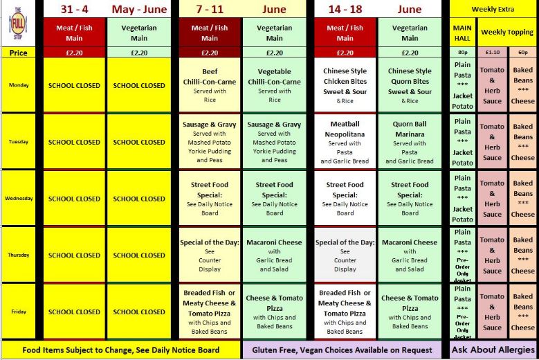 Stratford upon Avon School - School Meals